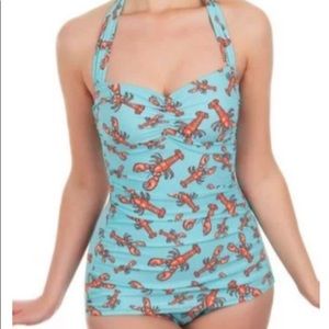 Esther Williams Lobster Halter Swimsuit
